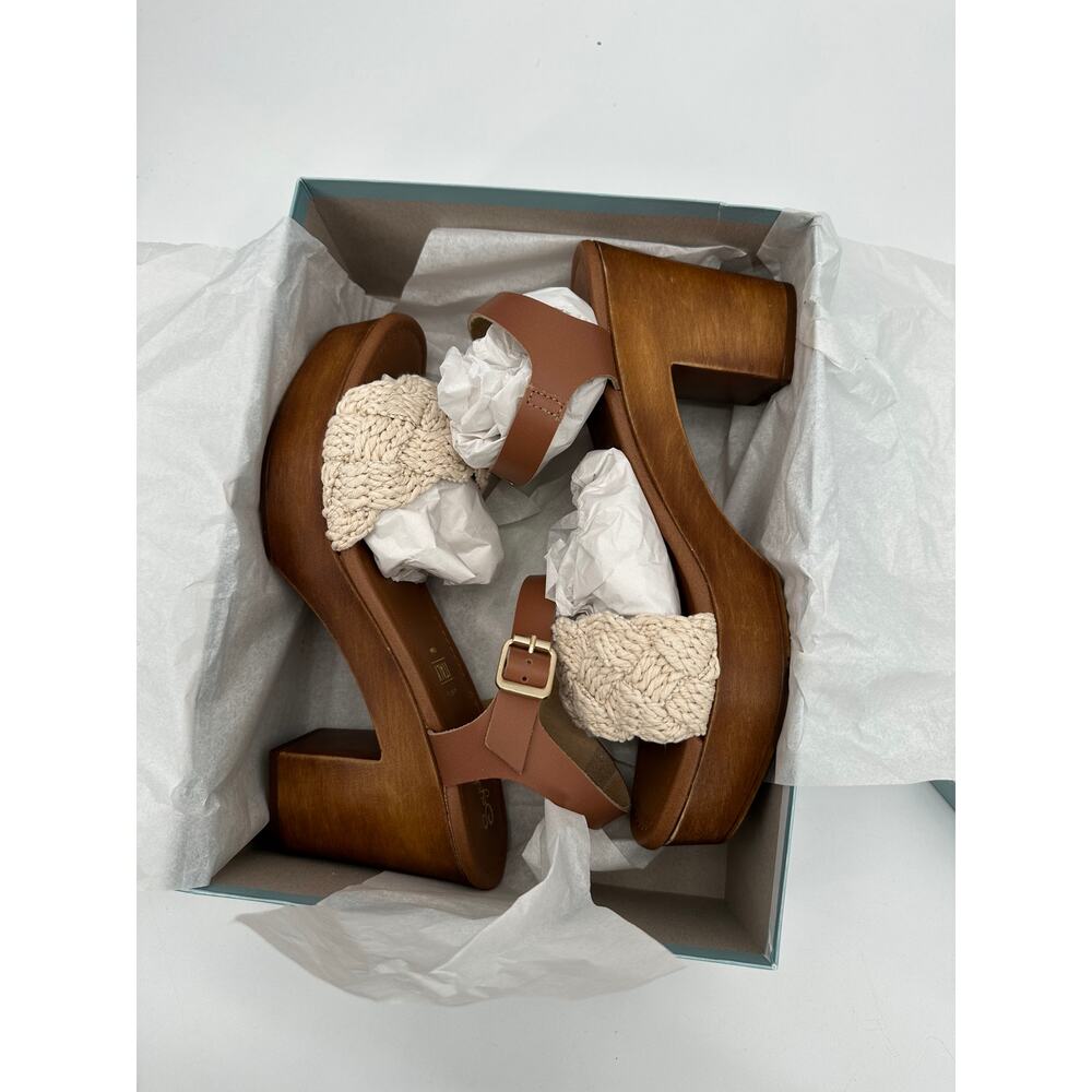 SEYCHELLES New in Box Jump for Joy Wooden Heel in Cognac and Macrame // 11 - Picture 12 of 12